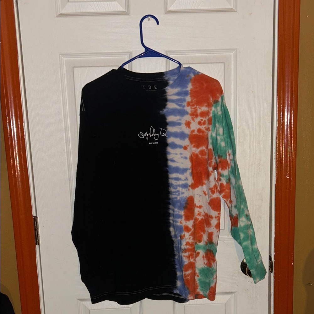 TDE Schoolboy Q Blank Face Tour Tye Dye Long Sleeve size Large
